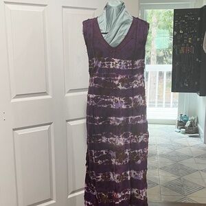 Vintage Gregory Parkinson Tie Dye Maxi sleeveless dress